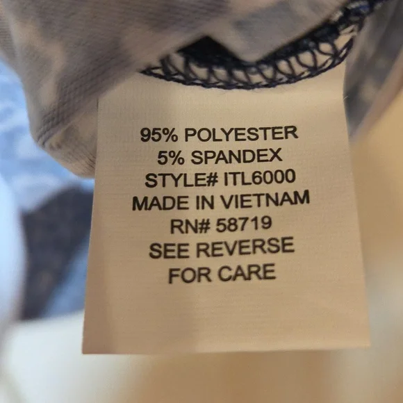 NY Collection Blue Animal Print Ruffle Sleeve Blouse - Picture 4 of 7